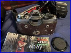 Vintage Canon AE-1 Program Film Camera Lot with Lenses and Accessories Untested