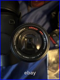 Vintage Canon AE-1 Program Film Camera Lot with Lenses and Accessories Untested