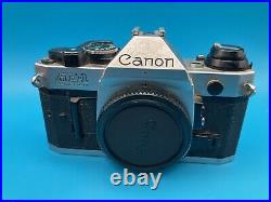 Vintage Canon AE-1 Program Film Camera tested work with Lenses and Filters