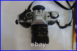 Vintage Canon AE-1 Program Film Camera with 35-70mm f3.5 FD Macro Zoom Lens