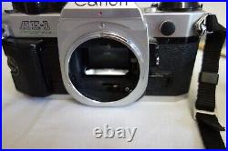 Vintage Canon AE-1 Program Film Camera with 35-70mm f3.5 FD Macro Zoom Lens