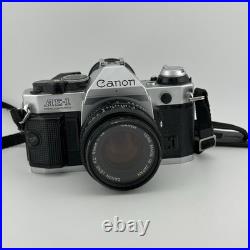 Vintage Canon AE-1 Program SLR 35mm Film Camera w 50mm f1.4 Lens & Case Japan