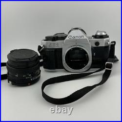 Vintage Canon AE-1 Program SLR 35mm Film Camera w 50mm f1.4 Lens & Case Japan