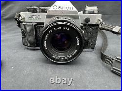 Vintage Canon AE-1 Program SLR Camera with FD 50mm 11.8 Lens