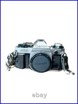 Vintage Canon AE-1 Program SLR Film Camera with FD 24mm F2 Lens All Original