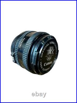 Vintage Canon AE-1 Program SLR Film Camera with FD 24mm F2 Lens All Original