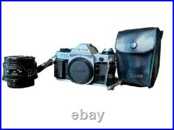 Vintage Canon AE-1 Program SLR Film Camera with FD 24mm F2 Lens All Original