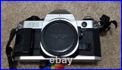 Vintage Canon AE-1 Program SLR Film Camera with Lens, 166A Flash, Manuals & MORE