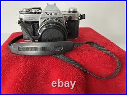 Vintage Canon AE-1 SLR 35mm Camera with50mm Lens Tested