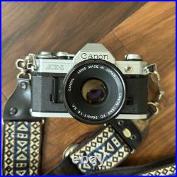 Vintage Canon AE-1 with FD 50mm f/1.8 Lens Film Camera, Untested