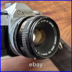 Vintage Canon AE-1 with FD 50mm f/1.8 Lens Film Camera, Untested