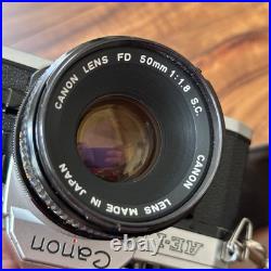 Vintage Canon AE-1 with FD 50mm f/1.8 Lens Film Camera, Untested