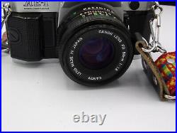 Vintage Canon AE1 Program 35mm Film Camera 50MM 11.8 Lens Canon With Strap