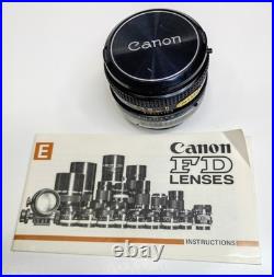 Vintage Canon AT-1 35mm Camera with Lenses Filters User Manuals Accessories