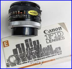 Vintage Canon AT-1 35mm Camera with Lenses Filters User Manuals Accessories