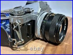 Vintage Canon AT-1 Silver SLR 35mmFilm Camera with 50mm 1.4 SSC Lens