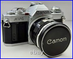 Vintage Canon AV-1 SLR 35mm Film Camera With Canon FL 35mm 12.5 Lens -Film Tested Vintage Canon AV-1 SLR 35mm Film Camera With Canon FL 35mm 12.5 Lens -Film Tested