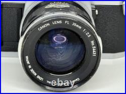 Vintage Canon AV-1 SLR 35mm Film Camera With Canon FL 35mm 12.5 Lens -Film Tested Vintage Canon AV-1 SLR 35mm Film Camera With Canon FL 35mm 12.5 Lens -Film Tested