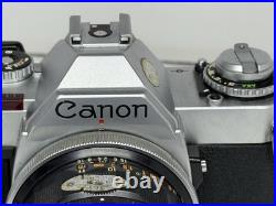 Vintage Canon AV-1 SLR 35mm Film Camera With Canon FL 35mm 12.5 Lens -Film Tested
