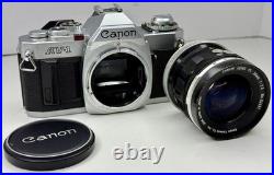 Vintage Canon AV-1 SLR 35mm Film Camera With Canon FL 35mm 12.5 Lens -Film Tested