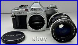 Vintage Canon AV-1 SLR 35mm Film Camera With Canon FL 35mm 12.5 Lens -Film Tested