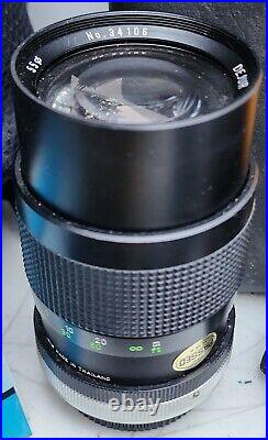 Vintage Canon AV-1 SLR Camera Extra FD Lenses Case Speedlite 133A Motor Winder