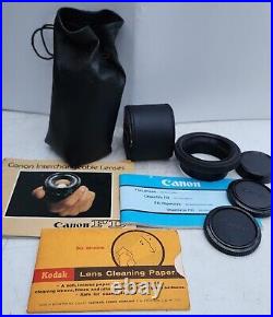 Vintage Canon AV-1 SLR Camera Extra FD Lenses Case Speedlite 133A Motor Winder