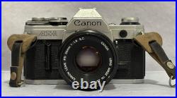 Vintage Canon Camera AE-1 35mm SLR Film with 50mm f/1.8 FD Lens Fast Free Shipping