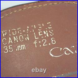 Vintage Canon Camera Co 35mm F2.8 Lens M39 Mount for Leica