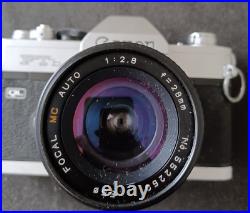 Vintage Canon Camera FTb QL with 28mm Lens
