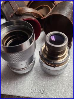 Vintage Canon Camera Lens 135mm f3.5 Original Caps And Viewfinder + Case