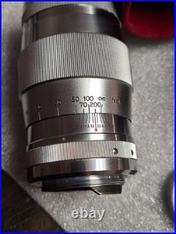 Vintage Canon Camera Lens 135mm f3.5 Original Caps And Viewfinder + Case