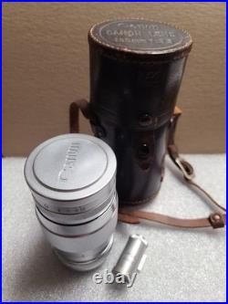 Vintage Canon Camera Lens 135mm f3.5 Original Caps And Viewfinder + Case