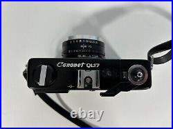 Vintage Canon Canonet Ql17 35mm Film Camera 40mm 11.7 Lens Case Tested