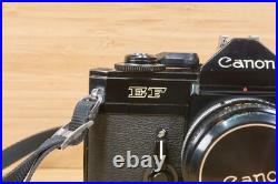 Vintage Canon EF 35mm Film Camera, with 50mm F1.8 FD Lens, Made in Japan