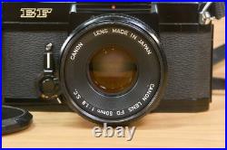 Vintage Canon EF 35mm Film Camera, with 50mm F1.8 FD Lens, Made in Japan