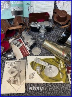 Vintage Canon EP 35mm f1.5 50mm lens Schneider Retina Tele-Xenar 200/4.8