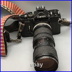 Vintage Canon F-1 35mm SLR Film Camera With 3 Lenses Vintage Canon F-1 35mm SLR Film Camera With 3 Lenses