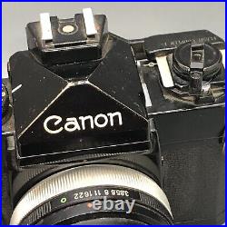 Vintage Canon F-1 35mm SLR Film Camera With 3 Lenses Vintage Canon F-1 35mm SLR Film Camera With 3 Lenses