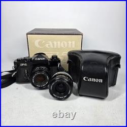 Vintage Canon F1 35mm Camera Body & FD 50mm 1.8 & 28mm 3.5 S. C. Lens with Box