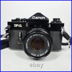 Vintage Canon F1 35mm Camera Body & FD 50mm 1.8 & 28mm 3.5 S. C. Lens with Box