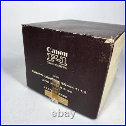 Vintage Canon F1 35mm Camera Body & FD 50mm 1.8 & 28mm 3.5 S. C. Lens with Box