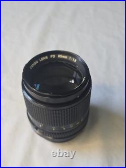 Vintage Canon FD 85mm f1.8 Lens CLEAN
