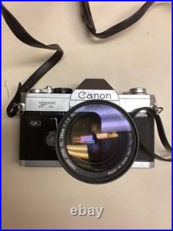 Vintage Canon FT QL 35mm Film SLR Camera FL 58mm F/1.2 Lens Flash Case Set