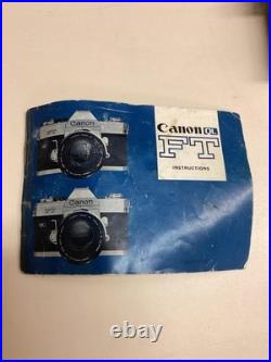 Vintage Canon FT QL 35mm Film SLR Camera FL 58mm F/1.2 Lens Flash Case Set
