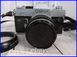 Vintage Canon FTb 35mm Camera with 50 mm lens & 85-205 mm lens plus extras