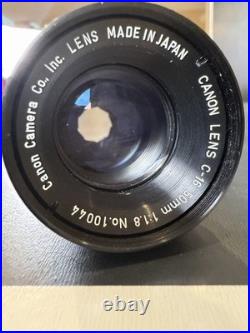 Vintage Canon Lens C-16 50mm f/1.8 Made In Japan Cine Movie Camera Lens with Case
