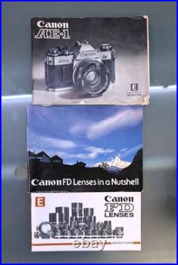 Vintage Canon SLR Camera with 50mm Lens And Other Included Accessories