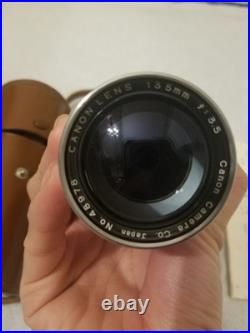 Vintage Canon Serenar lens 135mm f3.5 with leather carrying case Vintage Canon Serenar lens 135mm f3.5 with leather carrying case