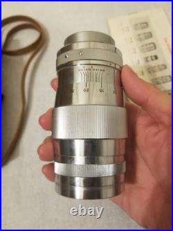 Vintage Canon Serenar lens 135mm f3.5 with leather carrying case